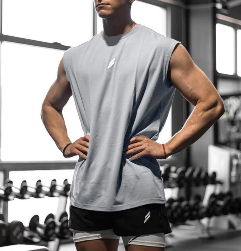 Camiseta Deportiva Sin Mangas Para Hombre, Chaleco De Secado Rápido, Transpirable, Holgado, Para Entrenamiento, Verano