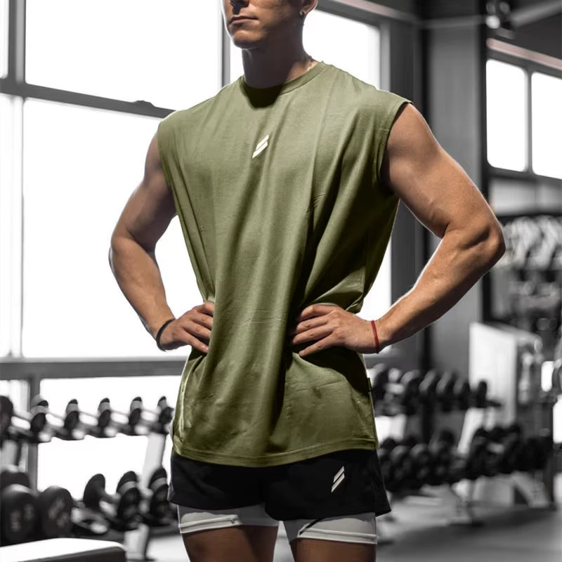Camiseta Deportiva Sin Mangas Para Hombre, Chaleco De Secado Rápido, Transpirable, Holgado, Para Entrenamiento, Verano