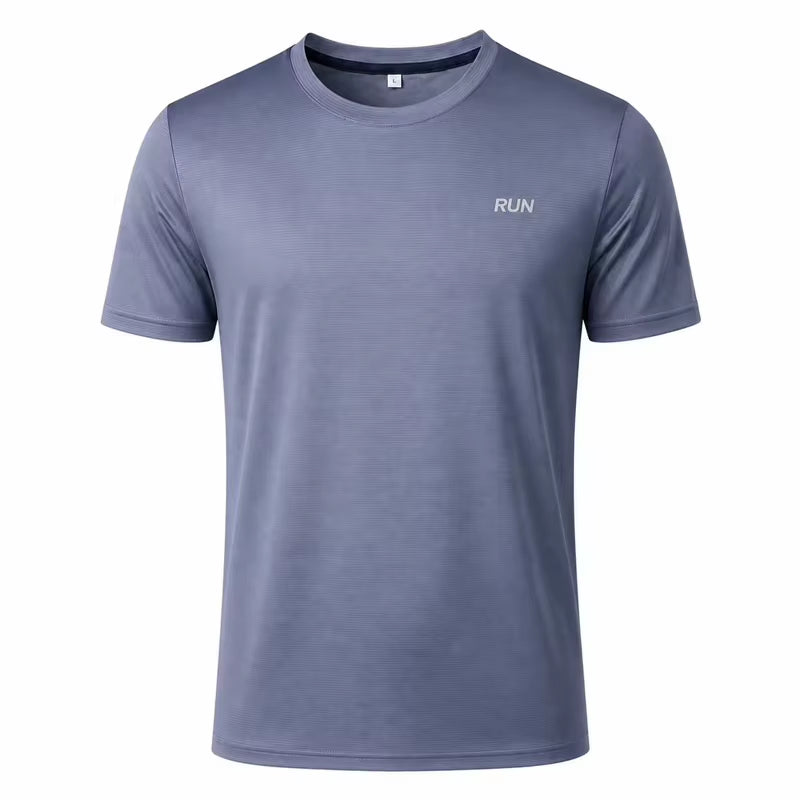 Polyester Sports Gym T Shirt Men Short Sleeve Dry Fit T-Shirt Lightweight Shirt Top Workout Fitness Training Running Shirt S-5XL