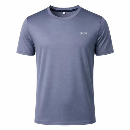 Polyester Sports Gym T Shirt Men Short Sleeve Dry Fit T-Shirt Lightweight Shirt Top Workout Fitness Training Running Shirt S-5XL
