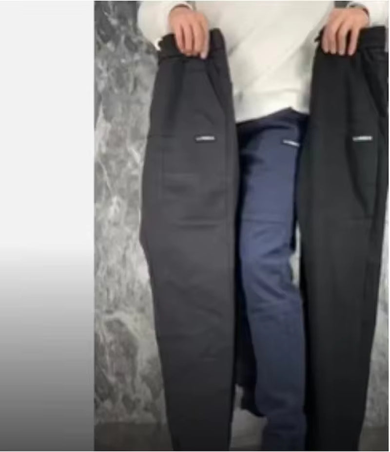 New Spring Summer Korean Baggy Mens High Stretch Multi-Pocket Skinny Cargo Pants Luxury Denim Work Wear Cargo Casual Jogger
